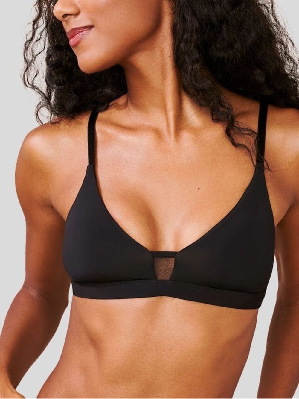 Pepper Wire-free Bra in Black Sz Medium 36AA 36A 36B